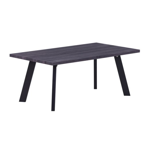 BAXTER Τραπεζάκι Σαλονιού Καθιστικού, Μέταλλο Βαφή Μαύρο, Grey Walnut Γκρι