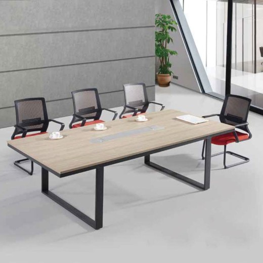 PROGRESS Τραπέζι Γραφείου Συνεδριακό, Απόχρωση Elm - Sky Grey Ανθρακί