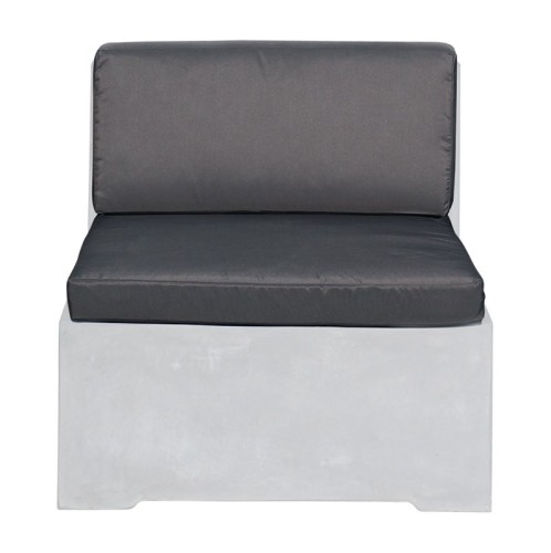 CONCRETE Set Μαξιλάρια Καρέκλας, Γκρι Ύφασμα Water Repellent - 2 Tεμάχια