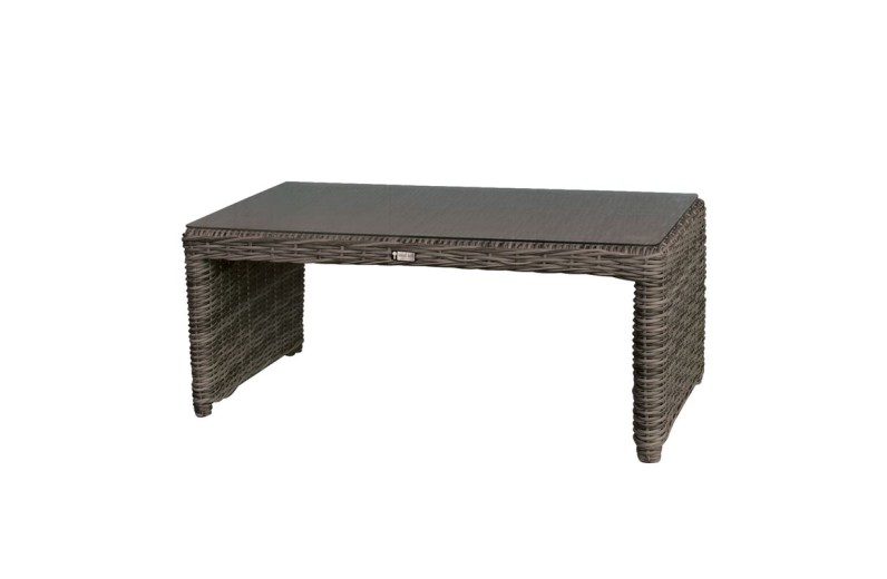 MONTANA Τραπεζάκι Σαλονιού Κήπου-Βεράντας ALU, Φ5mm Round Wicker Grey Brown Καφέ
