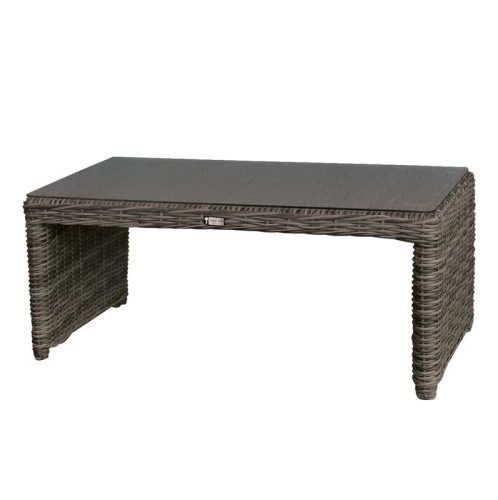 MONTANA Τραπεζάκι Σαλονιού Κήπου-Βεράντας ALU, Φ5mm Round Wicker Grey Brown Καφέ
