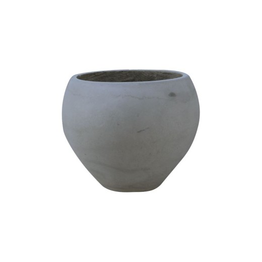 FLOWER POT-5 Cement Grey Φ32x26cm Γκρι