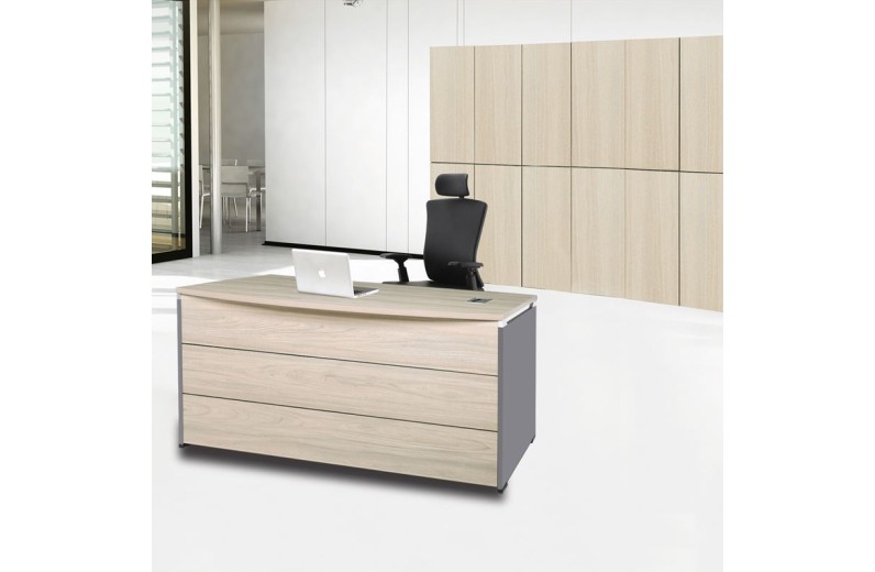 PROGRESS Γραφείο 180x80cm Απόχρωση Elm-Sky Grey Ανθρακί