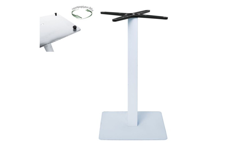 PRATO-R Βάση Τραπεζιού με ρεγουλατόρο Μέταλλο Βαφή Άσπρο (11,90kg) (2τμχ)