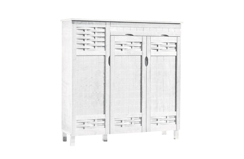 Παπουτσοθήκη - Ντουλάπι 3 Πόρτες με 1 Συρτάρι Απόχρωση Άσπρο