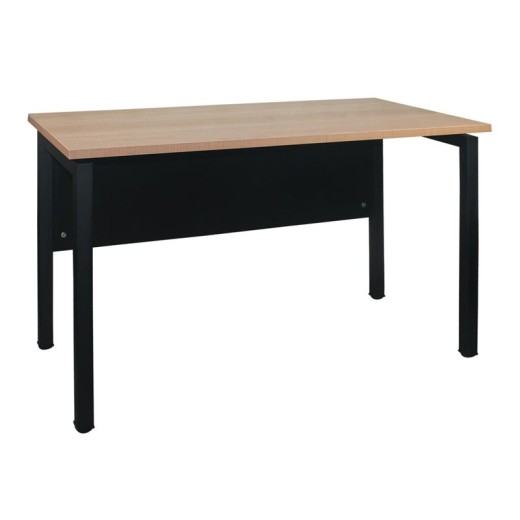 UNIT Γραφείο Μέταλλο Βαφή Μαύρο, Melamine Απόχρωση Sonoma Μαύρο