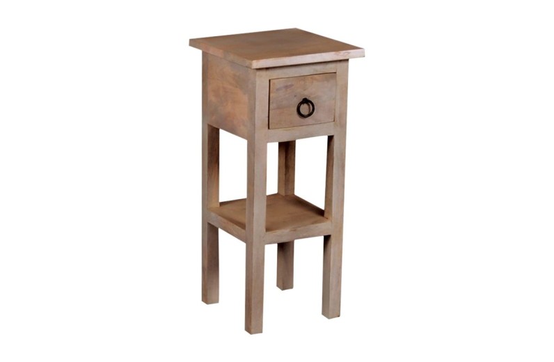 CLASSIC Stand - Τραπεζάκι Βοηθητικό H.55cm - 1 Συρτάρι, Ξύλο Ακακία Φυσικό