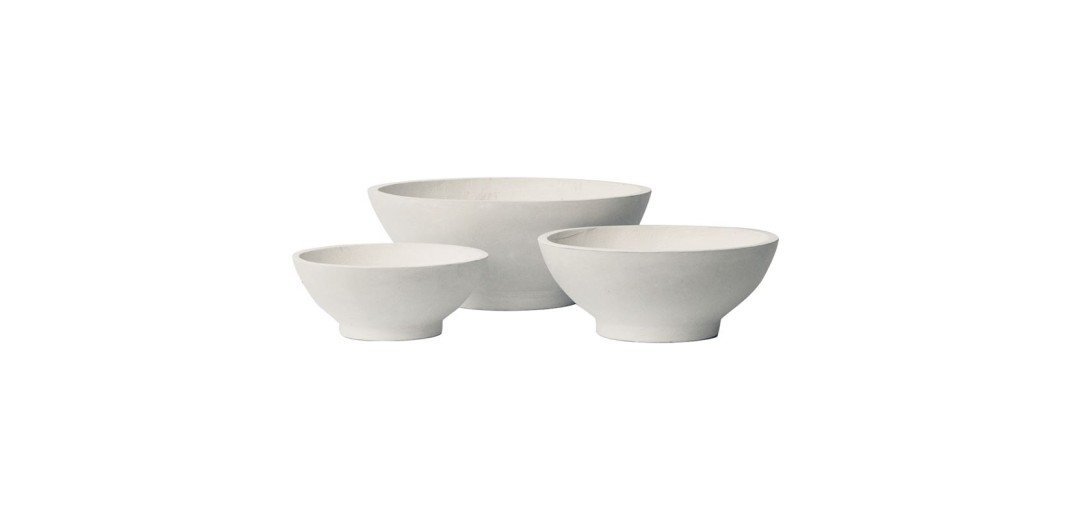 FLOWER POT-9  Set 3 τεμαχίων Απόχρωση Milk White Άσπρο