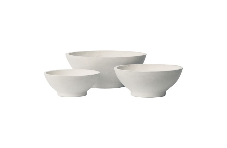 FLOWER POT-9  Set 3 τεμαχίων Απόχρωση Milk White Άσπρο
