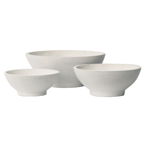 FLOWER POT-9  Set 3 τεμαχίων Απόχρωση Milk White Άσπρο