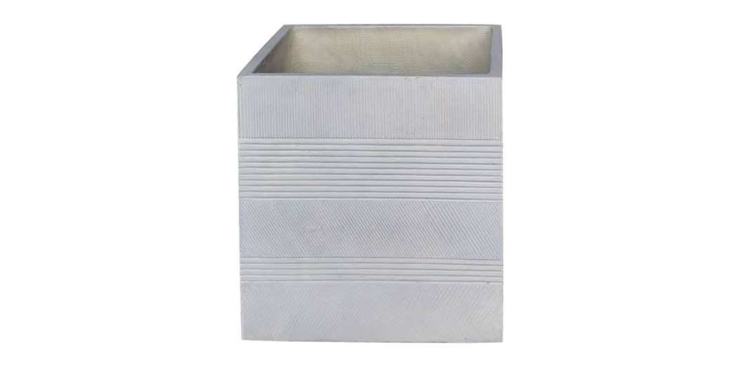 FLOWER POT-11 Σαγρέ Απόχρωση Beige Εκρού