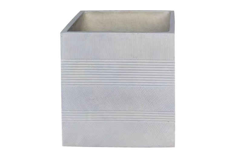 FLOWER POT-11 Σαγρέ Απόχρωση Beige Εκρού