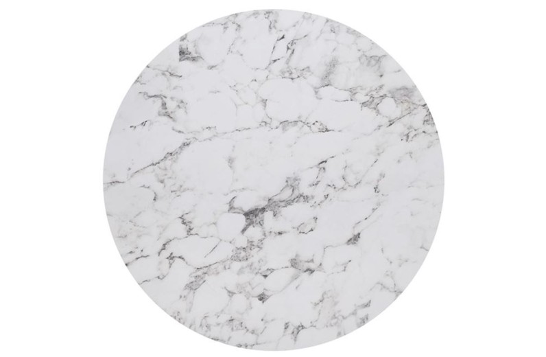 HPL (High Pressure Laminated) Επιφάνεια Τραπεζιού Απόχρωση Marble Άσπρο