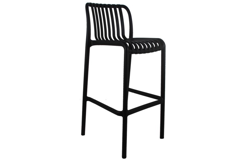 MODA Σκαμπό Bar-Pro Στοιβαζόμενο, PP-UV Protection Απόχρωση Ανθρακί