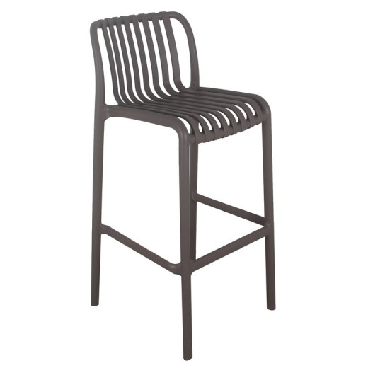 MODA Σκαμπό Bar-Pro Στοιβαζόμενο, PP-UV Protection Απόχρωση Mocha Μπεζ-Tortora-Sand-Cappuccino