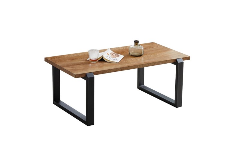 KONA Τραπεζάκι Σαλονιού- Καθιστικού, Μέταλλο Βαφή Μαύρο, Απόχρωση Φυσικό Μαύρο