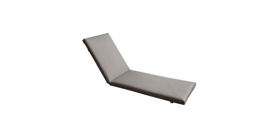 SUNLOUNGER Μαξιλάρι Ξαπλώστρας PVC Γκρι με Φερμουάρ & Velcro (Foam+Polyester)