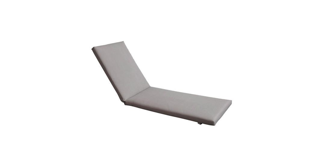 SUNLOUNGER Μαξιλάρι Ξαπλώστρας Textilene Γκρι με Φερμουάρ & Velcro (Foam+Polyester)