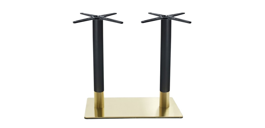 RIVA Βάση Τραπεζιού Μακρόστενη Gold Inox #201 - Black / 21,20 Kg Μαύρο