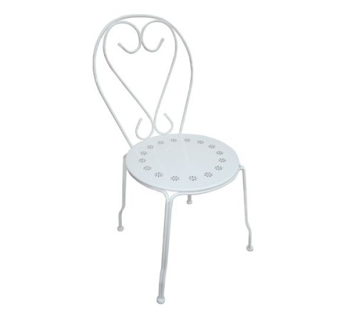 BISTRO Καρέκλα Μέταλλο Βαφή Άσπρο - Στοιβαζόμενη