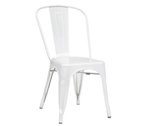 RELIX Καρέκλα-Pro, Στοιβαζόμενη, Μέταλλο Βαφή Άσπρο
