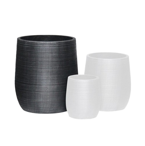 FLOWER POT-16 Φ45x50cm, Cement Απόχρωση Anthracite Ανθρακί
