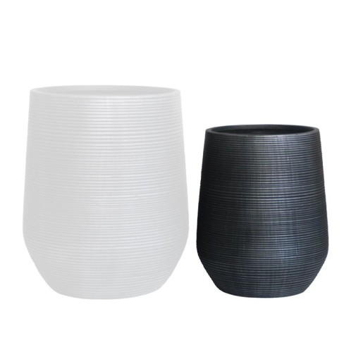 FLOWER POT-17 Φ45x50cm, Cement Απόχρωση Anthracite Ανθρακί