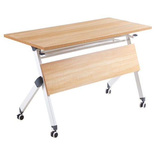 UNIT Γραφείο Η/Υ, Μέταλλο Βαφή Άσπρο, Melamine Απόχρωση Sonoma Άσπρο