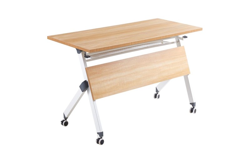 UNIT Γραφείο Η/Υ, Μέταλλο Βαφή Άσπρο, Melamine Απόχρωση Sonoma Άσπρο