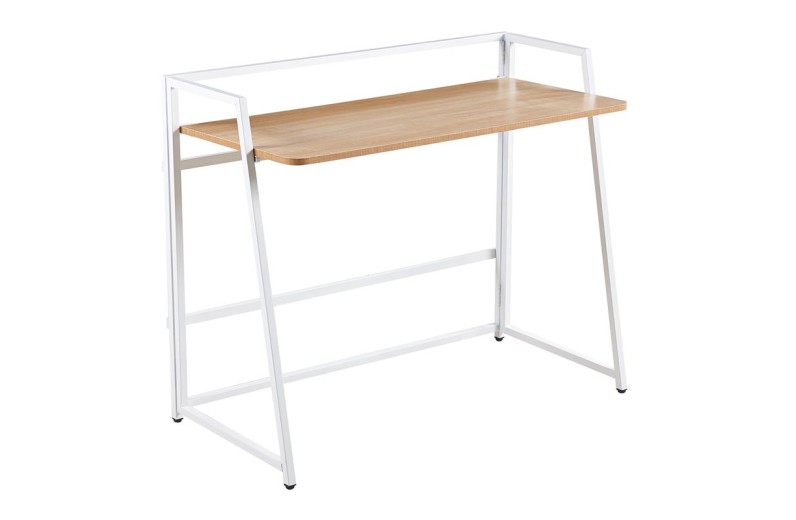 UNIT Γραφείο Η/Υ Πτυσσόμενο, Μέταλλο Βαφή Άσπρο, Melamine Απόχρωση Sonoma Άσπρο