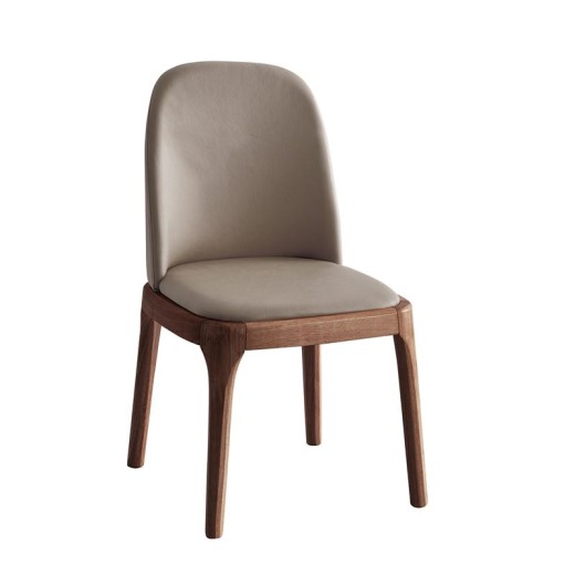 VISTA Καρέκλα Τραπεζαρίας- Κουζίνας, Απόχρωση Καρυδί, Pu Σκούρο Cappuccino (4τμχ)