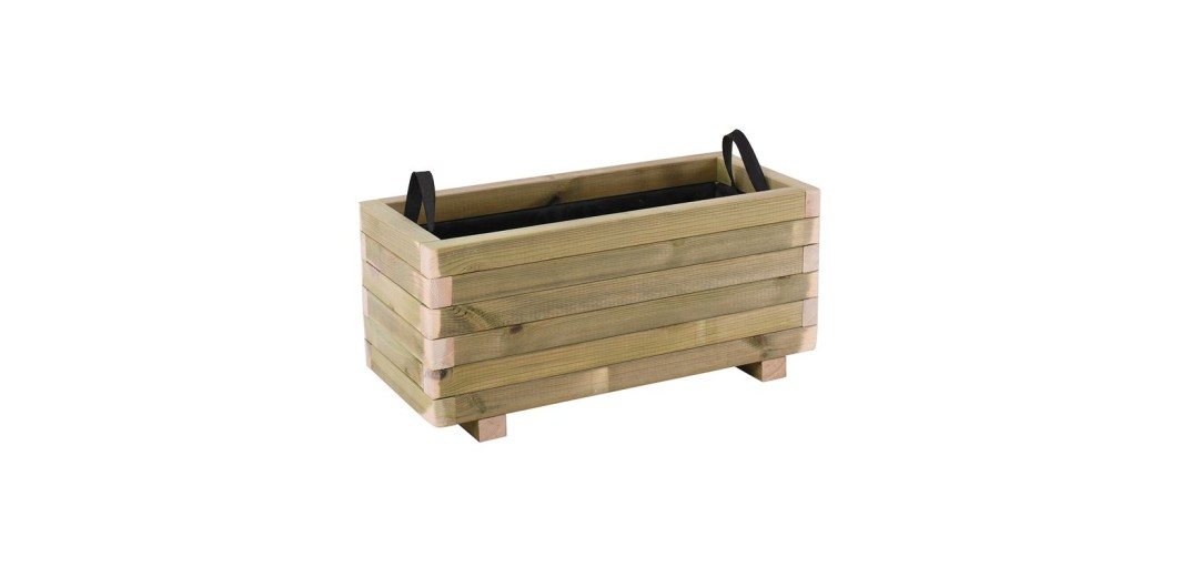FLOWER POT WOOD Ζαρντινιέρα, Εμποτισμού Pine, Απόχρωση Φυσικό, 70x30x32cm