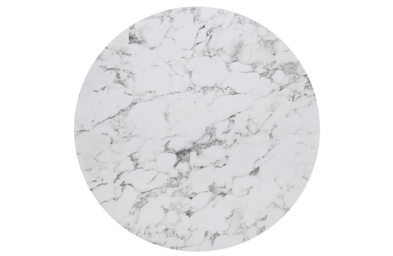 HPL (High Pressure Laminated) Επιφάνεια Τραπεζιού Απόχρωση White Marble, UV Άσπρο