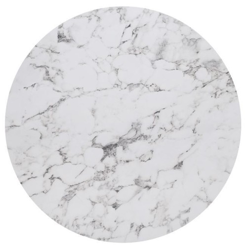 HPL (High Pressure Laminated) Επιφάνεια Τραπεζιού Απόχρωση White Marble, UV Άσπρο