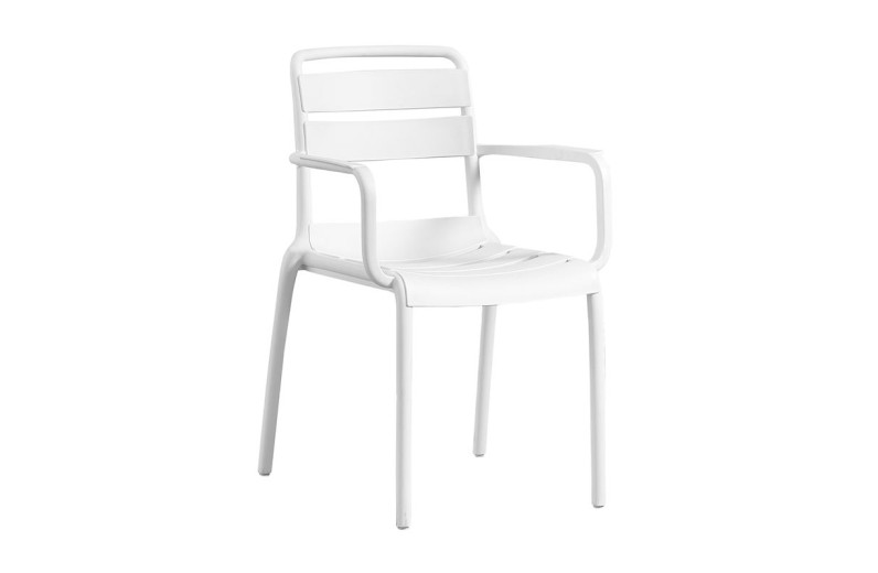 SERENATA Πολυθρόνα Στοιβαζόμενη, PP-UV Άσπρο