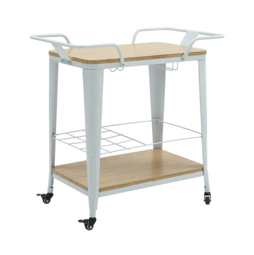 RELIX Trolley Bar-Pro Μέταλλο Βαφή Άσπρο, MDF Απόχρωση Φυσικό Άσπρο