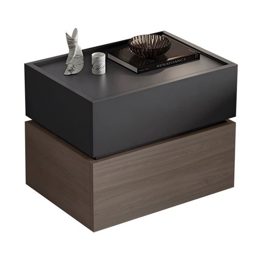 VANITY Κομοδίνο, Αποχρώσεων Sonoma Oak & Grey, με Αποσπώμενα χρωματικά Μέρη Ανθρακί