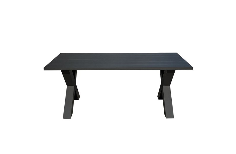 ALLEY Τραπέζι Dining Κήπου-Βεράντας ALU Ανθρακί
