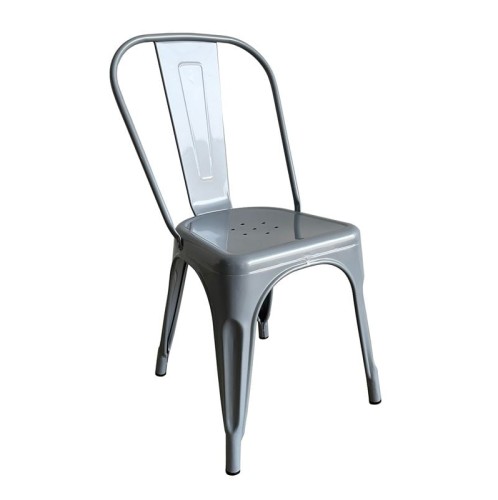 RELIX Καρέκλα Στοιβαζόμενη, Μέταλλο Βαφή Γκρι