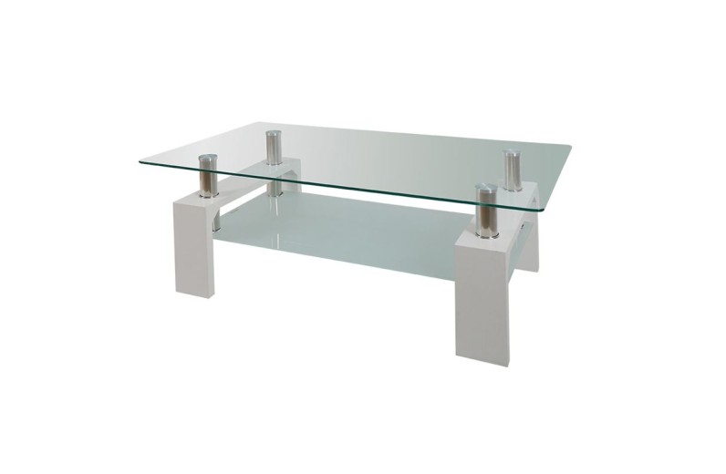 CAMERON Τραπεζάκι Σαλονιού Καθιστικού, Απόχρωση Άσπρο