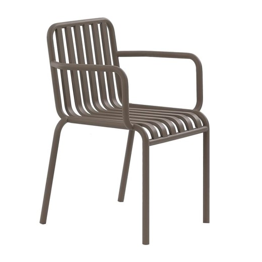 MODIAL Πολυθρόνα Μέταλλο Βαφή Cappuccino Μπεζ-Tortora-Sand-Cappuccino (6τμχ)