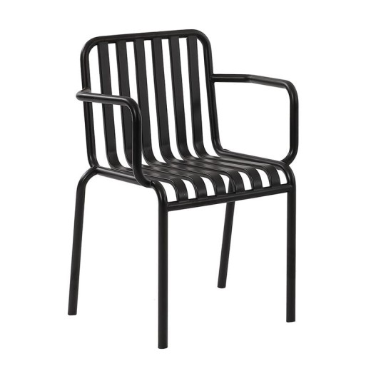 MODIAL Πολυθρόνα Μέταλλο Βαφή Μαύρο (6τμχ)