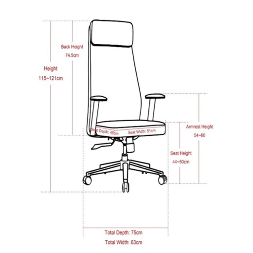 BF8800 Πολυθρόνα Γραφείου Διευθυντή, Pu Μαύρο, Βάση &