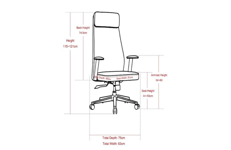 BF8800 Πολυθρόνα Γραφείου Διευθυντή, Pu Άσπρο, Βάση &