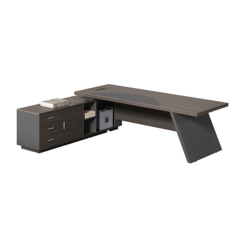 MASTER Γραφείο Αριστερή Γωνία, Απόχρωση Grey Walnut Ανθρακί