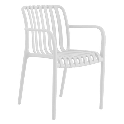 MODA-N Πολυθρόνα Στοιβαζόμενη PP, Απόχρωση Άσπρο