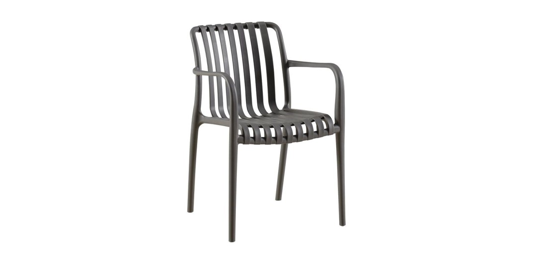 MODA-N Πολυθρόνα Στοιβαζόμενη PP, Στοιβαζόμενη Απόχρωση Γκρι