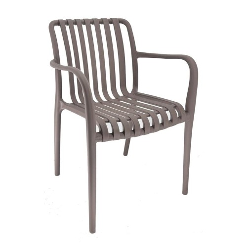 MODA-N Πολυθρόνα Στοιβαζόμενη PP, Στοιβαζόμενη Απόχρωση Mocha Μπεζ-Tortora-Sand-Cappuccino