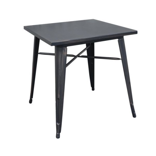 RELIX Τραπέζι Dining-Pro, Μέταλλο Βαφή Antique Black Μαύρο