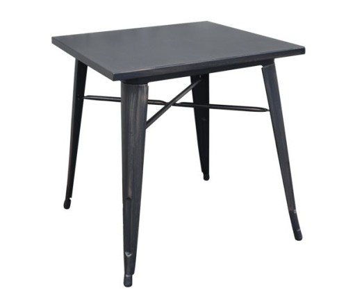 RELIX Τραπέζι Dining-Pro, Μέταλλο Βαφή Antique Black Μαύρο